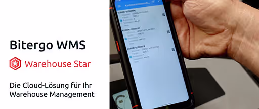 A still from a video ad for Bitergo WMS